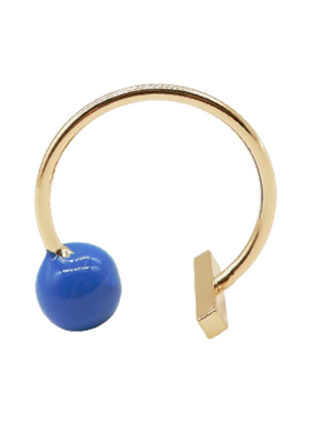 手作蓝色圆点戒指小众STANDii