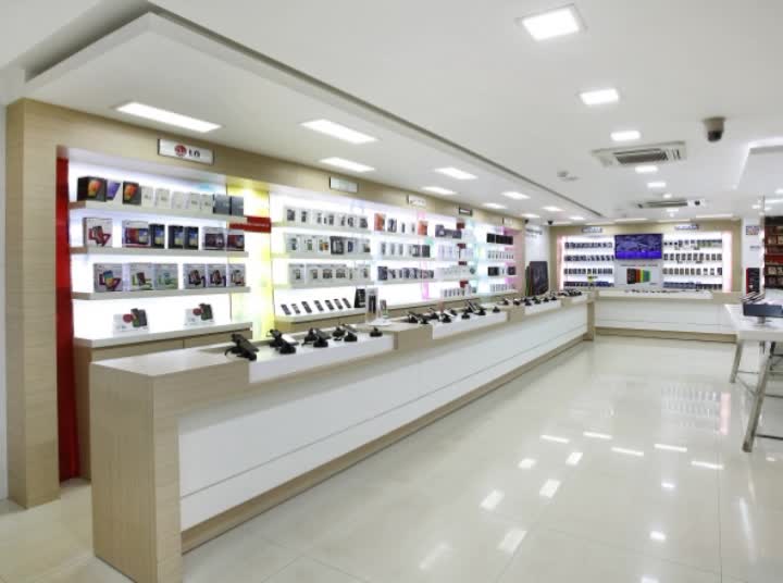 Display Counter Electronic Mobile Phone Shop Interior Design Retail