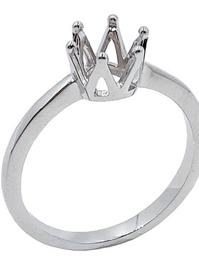 莫桑钻公主戒指空托银托镶嵌加工