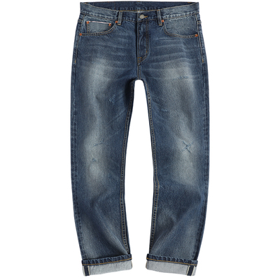 丹宁新品港风浅蓝色赤耳牛仔裤