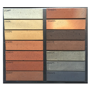 通体外墙砖60x240劈开砖拉毛面别墅古建砖复古围墙陶土砖红砖转角