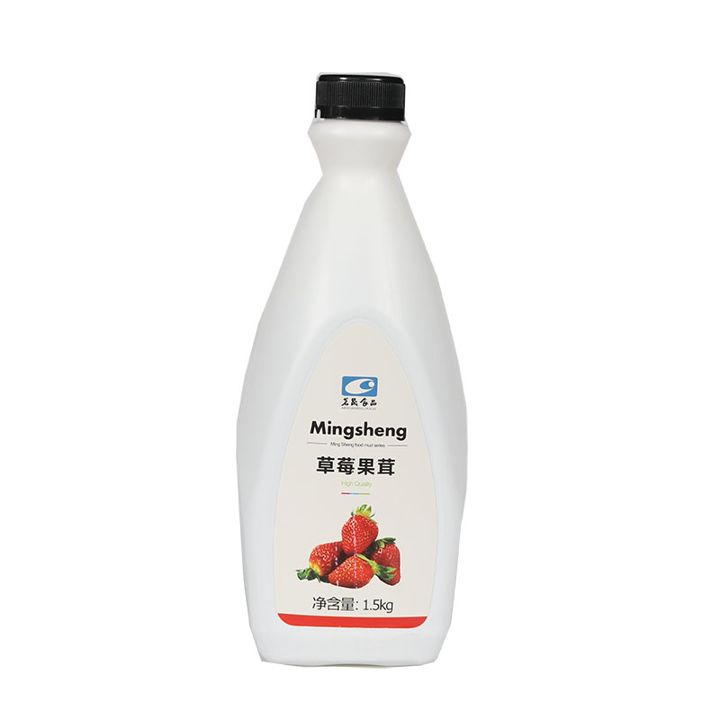 茗晟 草莓果茸1.5kg果汁饮料浓浆奶茶原料新品果酱果泥果肉碎饮品