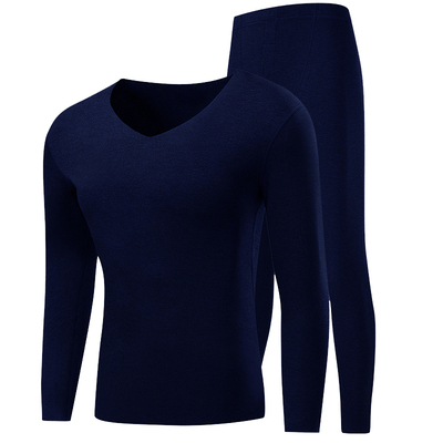 男士低领内衣秋衣长袖秋冬大V领