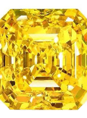 阿斯切黄钻裸石正方形浅黄色锆石blingbling闪亮克拉手工DIY饰品