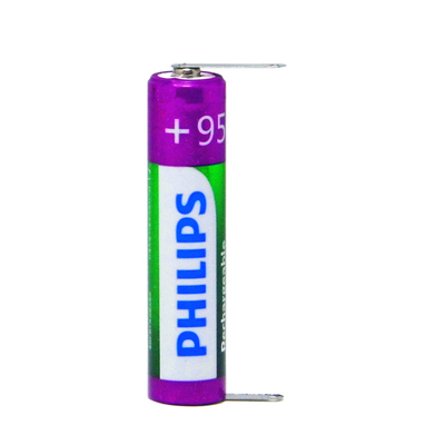 飞利浦950mAh 1.2v充电电池7号AAA带焊片 飞科奔腾超人剃须刀电池