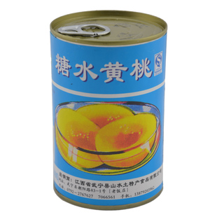 江西武宁特产 新鲜糖水黄桃罐头425g*12罐整箱水果食品多省市包邮
