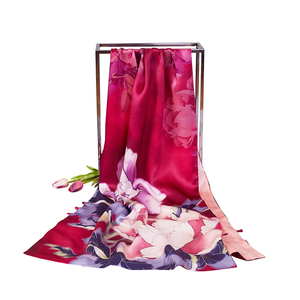 高档旗袍披肩100%桑蚕丝丝巾双层盘扣真丝丝巾春秋外搭女真丝围巾