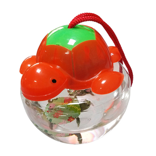 多彩龟鱼瓶迷你鱼瓶塑料小金鱼缸手提乌龟瓶手提乌龟盒子A28