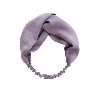 韩国气质百搭紫色交叉韩式发带女日常外带简约时尚法式复古发箍
