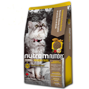 加拿大nutram纽顿T22去骨鸡肉火鸡肉 成猫幼猫粮1.5kg无谷天然粮