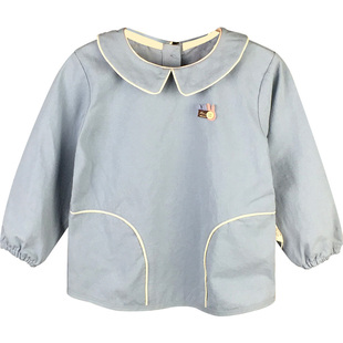 宝宝罩衣儿童罩衫春秋男女反穿衣长袖防水婴幼儿围兜棉袄围裙时尚