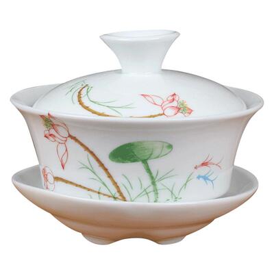 大号青花瓷120ml配件茶备盖碗