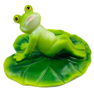 花园庭院假山池塘浮水装饰摆件仿真动物青蛙鸳鸯天鹅创意造景雕塑