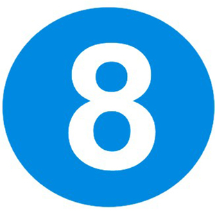 8CM大号防水圆形数字贴不干胶顺序标签楼梯活动号码贴纸1-1000号