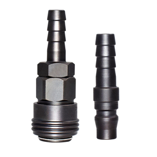 黑金钢C式长尾自锁气动快速接头公母8mm风炮氧气管快插空压机配件