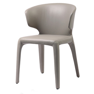 北欧ins轻奢真皮家用简约现代书房书桌椅时尚靠背卡西纳扶手餐椅