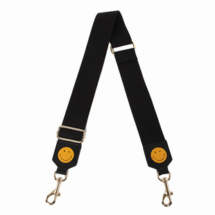 可调节笑脸布带个性女包宽肩带配件单肩斜挎带子混搭宽肩带包带