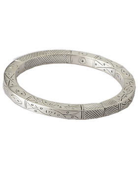 四方雕刻图腾吉祥平安纹饰手镯