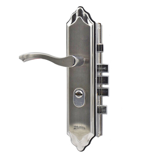 入户门锁防盗门把手锁不锈钢天地锁大门锁双开对开门锁整套锁全套