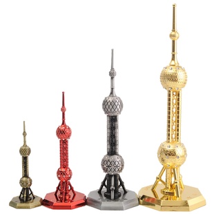 上海特色旅游纪念品东方明珠塔金属建筑模型装饰品摆件送老外礼品