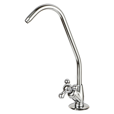 2分净水304不锈钢三叉鹅颈龙头