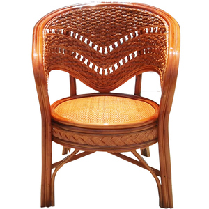 阳台家用腾椅茶几三件组合套滕编高靠背天然单人真藤休闲滕椅凳子