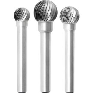 金鹰硬质合金磨头钨钢铣刀锉单齿交叉双纹球头 圆球形DX D1210M06