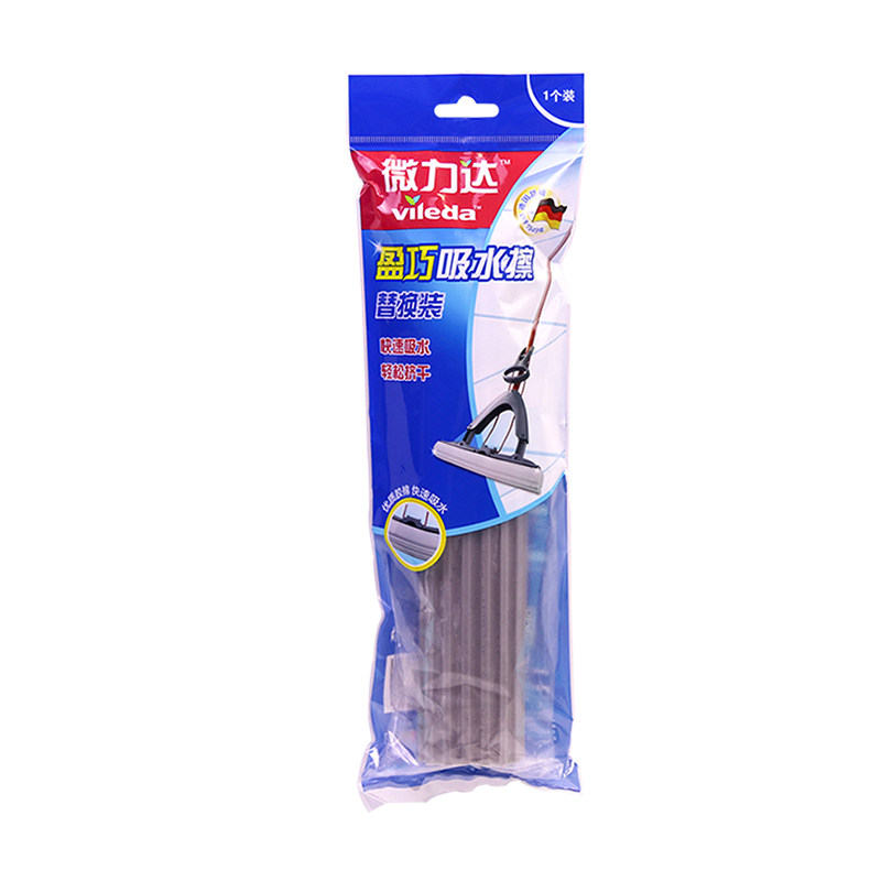 包邮微力达胶棉拖把 盈巧吸水擦胶棉拖把对折挤水海绵拖把送拖头