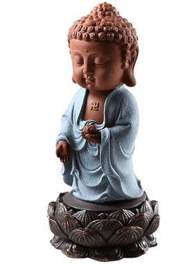 西方三圣紫砂香炉禅意风工艺品