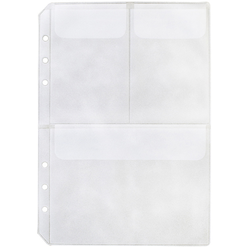 手账本活页收纳袋A7a5a6孔翻盖收纳册明信片票据照片卡片贴纸分类