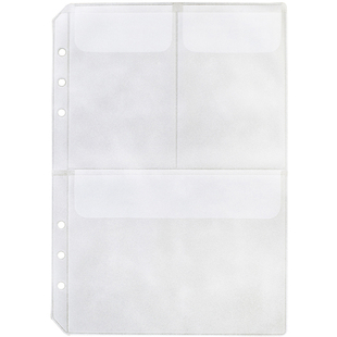 手账本活页收纳袋A7a5a6孔翻盖收纳册明信片票据照片卡片贴纸分类