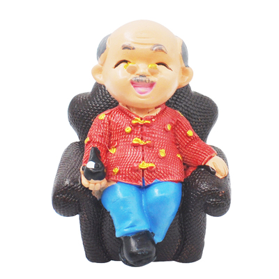 沙发爷爷奶奶玩偶贺寿蛋糕装饰