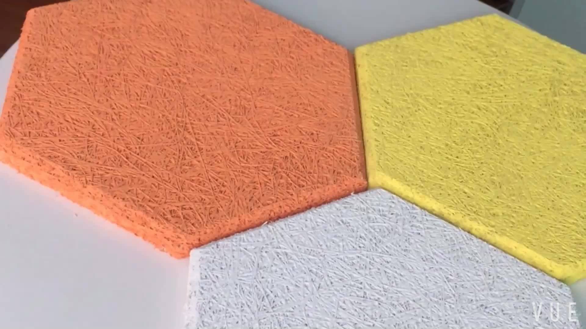 Hexagon Wood Fiber Sound Proofing Wood Wool Acoustic Panel - Buy