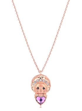 萌趣趣风爱心小众礼物锁骨链