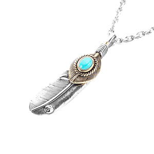 高桥吾郎羽毛项链男女雪梨潮叶子鹰爪胡歌同款复刻韩时尚吊坠包邮