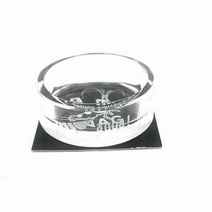 加厚高硼硅水晶玻璃虾食盆 异形 底栖鱼 喂食盆5ml胶头滴管玻璃棒