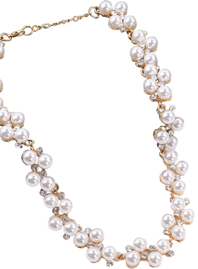 短款水晶锁骨链优贝朵结婚装饰品