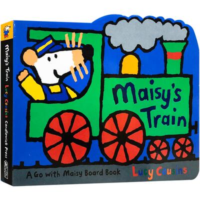 英文原版小鼠波波系列Maisy's Train: A Maisy Shaped Board Book交通工具造型异形绘本低幼儿童英语启蒙纸板书撕不烂亲子互动
