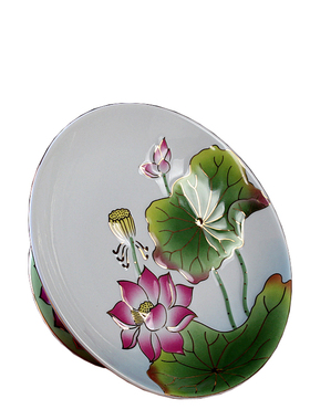 陶瓷彩绘浮雕供盘佛具用品