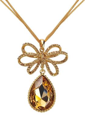 A毛衣链长款2022年新款采用施华洛元素花艺长款项链女高档秋