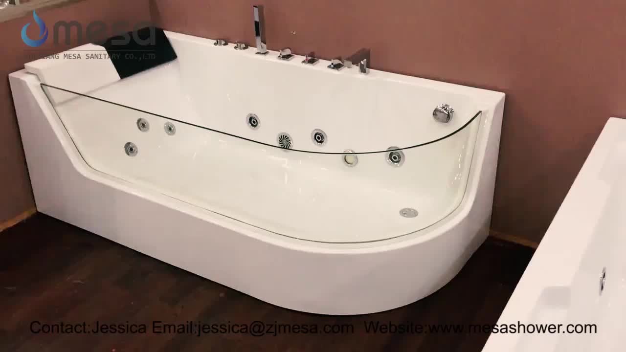 Acrylic Portable Bath Tub Whirlpool Massage Bathtub For Adults With