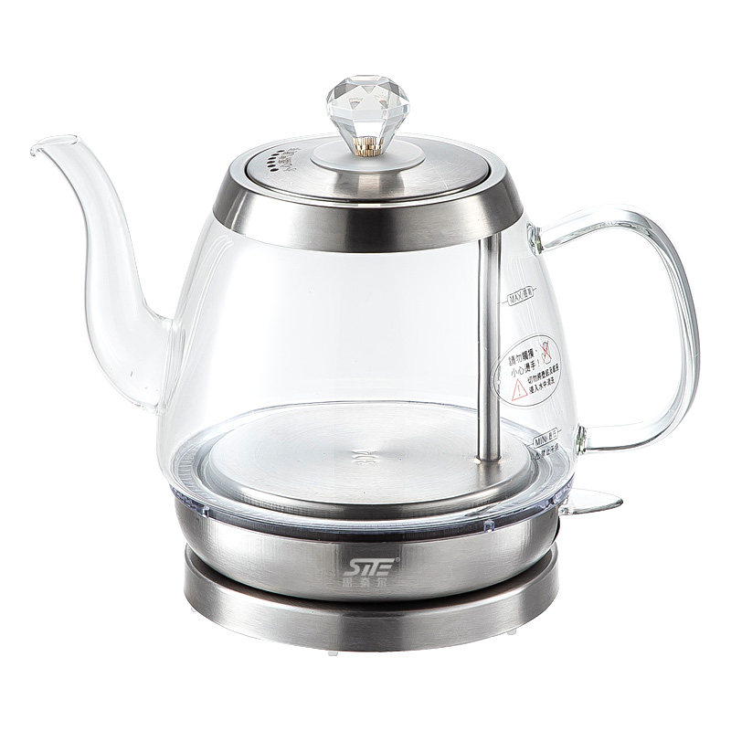 思奈尔蓝光玻璃透明泡茶烧水壶