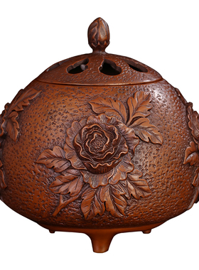 全铜工艺品牡丹花用具香炉