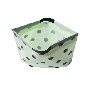 波点横版加底磨砂束口抽绳手提服装店袋子礼品袋购物袋胶袋手挽袋