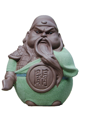 五虎上将陶瓷镇宅趣味精致摆件
