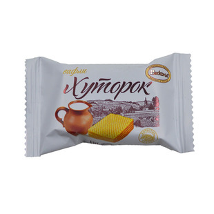 俄罗斯进口小农庄威化鲜奶芝士饼干办公室糖果休闲零食 500g