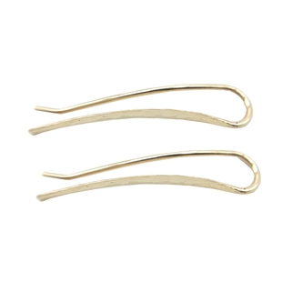 曲面U型耳夹女美国14K包金925纯银简约气质欧美耳钉个性夸张耳环