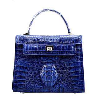 泰国鳄鱼皮女包高档真皮时尚小方包蟒蛇皮包女士手提包晚宴手拎包