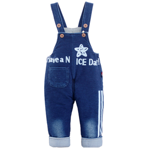 婴儿背带裤加绒加厚宝宝背带棉裤新生儿童保暖裤外穿可开档秋冬季