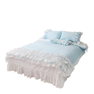 床上用品公主床品全棉四件套蕾丝多层荷叶边纯棉四件套三件套
